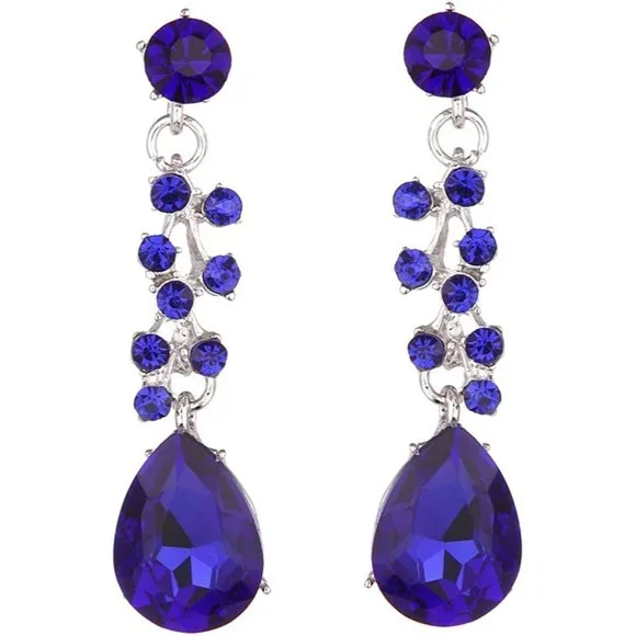 New Molie Bridal Austrian Crystal Necklace and Earrings Jewelry Set Gift… - Picture 5 of 10